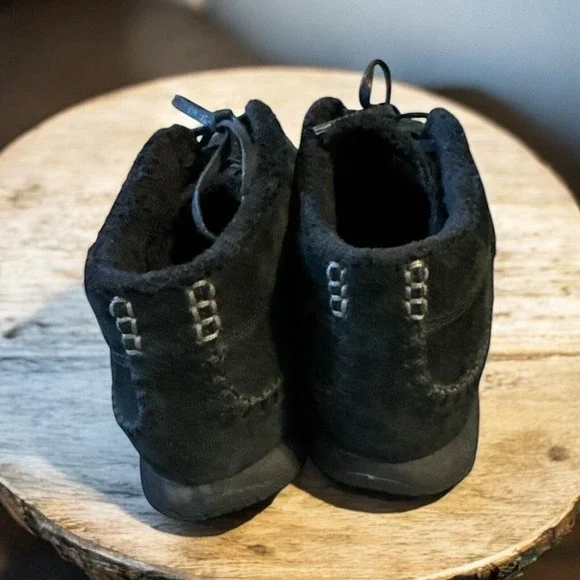 Skechers  Soft Bikers Totem Pole Chukka Black‎ Suede Leather Ankle Boots 8.5 - Picture 4 of 5